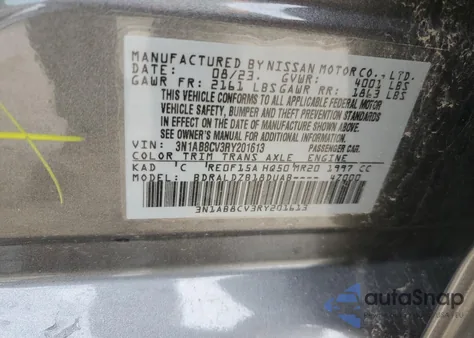 2024 Nissan Sentra Sv z USA, uszkodzony, nr VIN 3N1AB8CV3RY201613